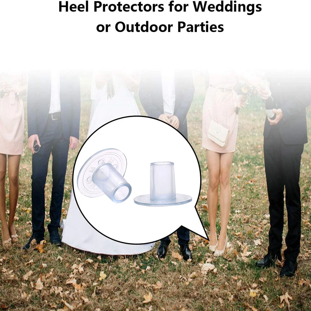 60 Pairs/Lot Heel Protectors For Outdoor Wedding Party Stiletto Protective Covers Wear Resistant Anti-slip Silent Heel Stoppers