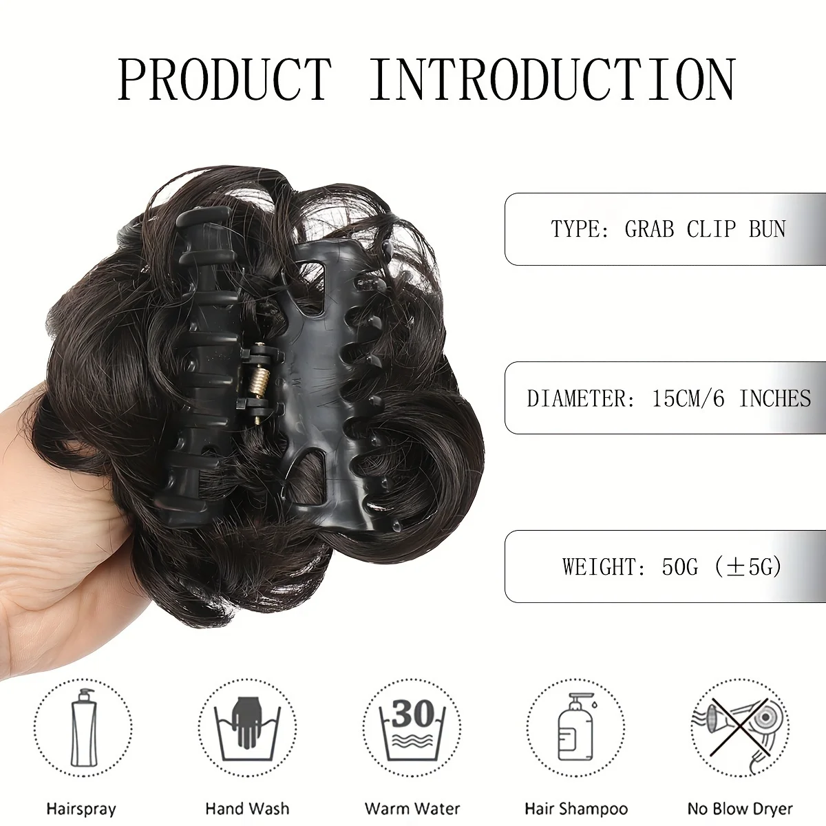 Claw Clip In Bun Hair Extension Wig Tousled Updo Hairpiece For Women Curly Scrunchies Synthetic Chignon Hair Accessories