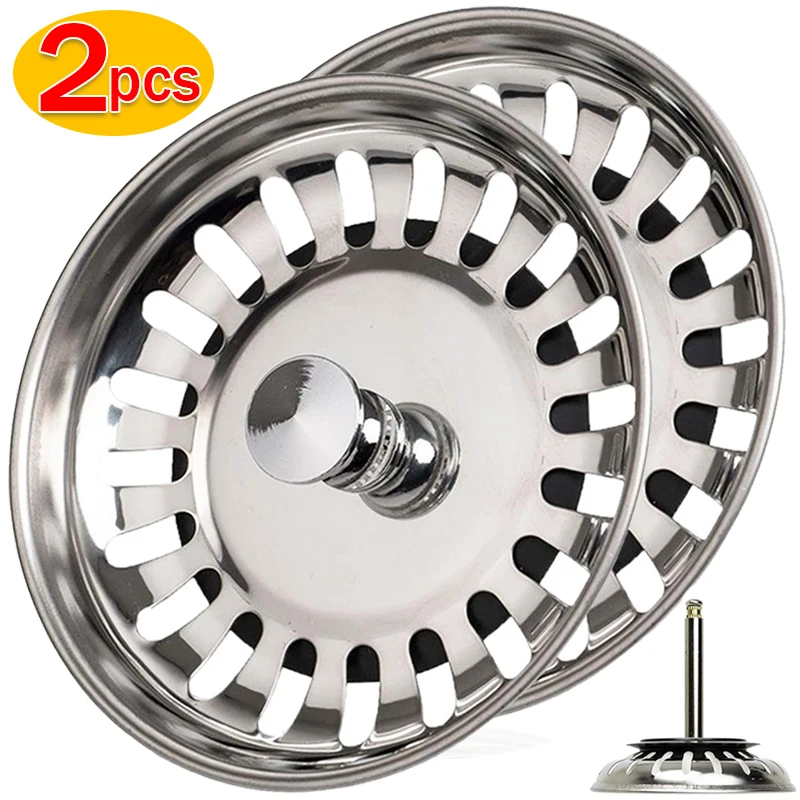 

2/1pcs Stainless Steel Sink Filter Pool Bathtub Hair Catcher Stopper Kitchen Bathroom Sewer Strainer Floor Drains Waste Filters