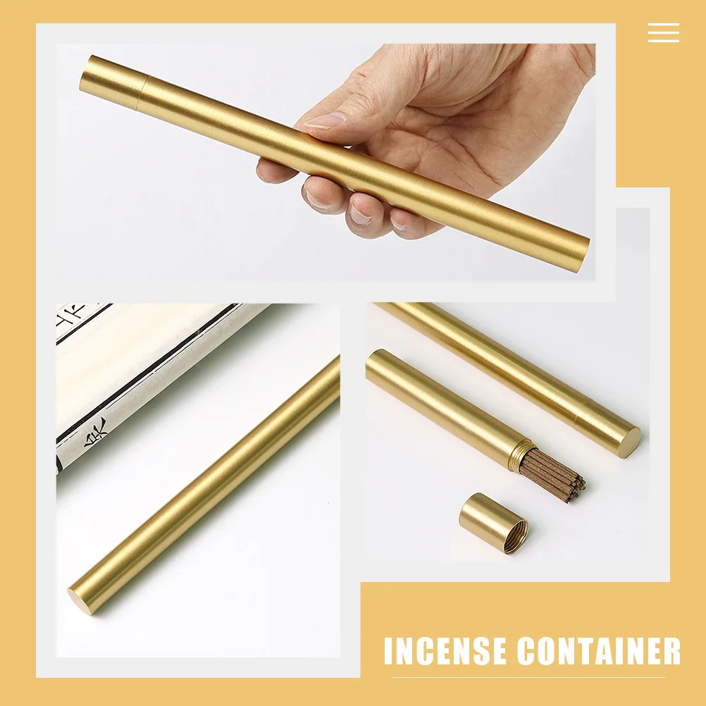 

Agarwood Line Incense Tube Fragrance Sticks Holder Home Décor Products Aroma Bracket Golden