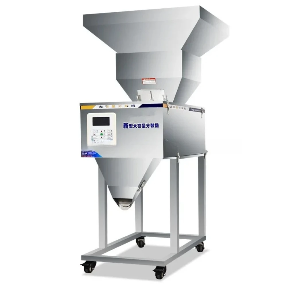 New Design Square Big Hopper Semi Automatic Powder Granule Weighing Filling Machine For Grain Flour Tea Beans Particles