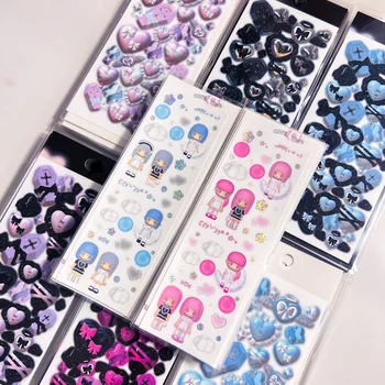 SKYSONIC הגעת חדשה 6 יחידות / 2 יחידות / 4 יחידות סדרת מדבקות דקורטיביות קאוואי Kpop כרטיס אלבום מדבקה קוריאנית ציוד כתיבה