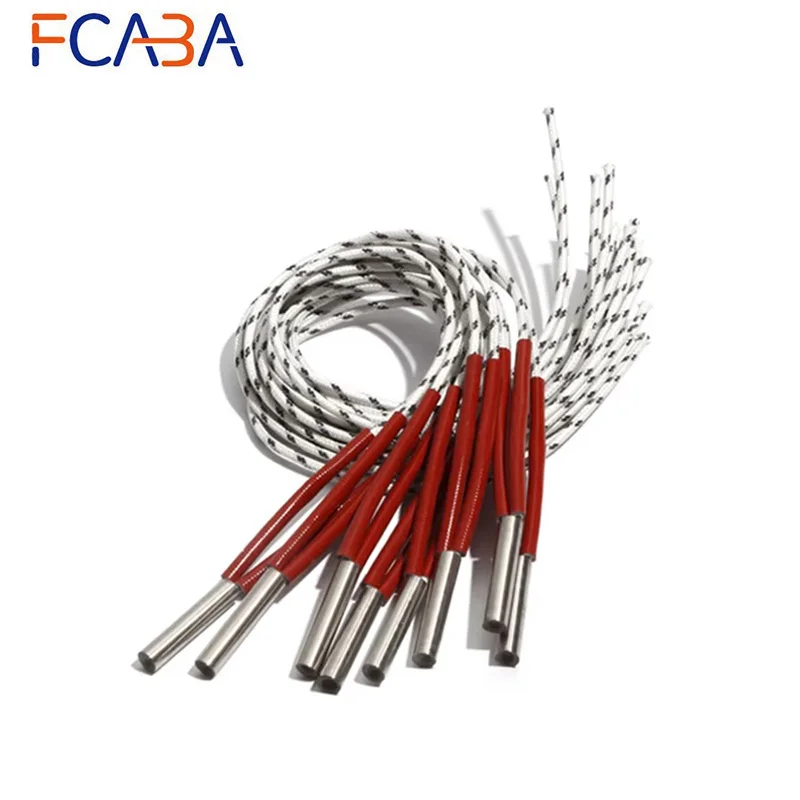 5 pces 8mm 50 60 60mm 316sus cartucho aquecedor tubular 110v/220v/380v molde elétrico 160w/170w/180w/190w/200w resistência de aquecimento parte