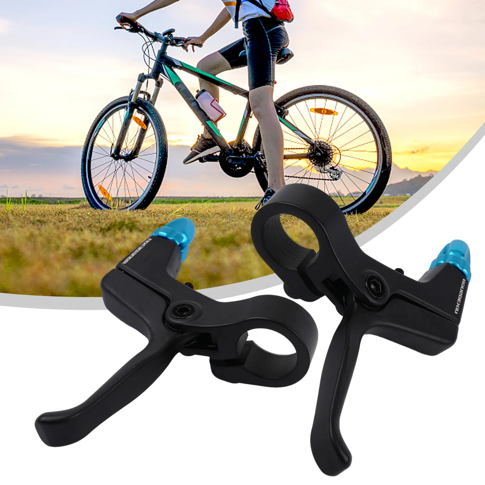 

1Pair Brake Lever 2-finger Lightweight ALLOY Brake Levers Mountain-Bicycle For Kid Bike Mechanical Disc V-Brake