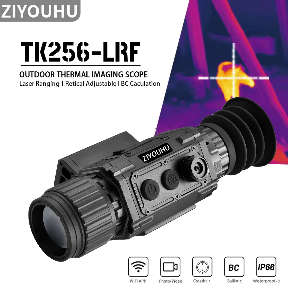 

TK256-LRF Single Eye Thermal Imaging With Built-in Laser Rangefinder BC Calculation 256x192 WIFI Link Outdoor Equipment (25mm)