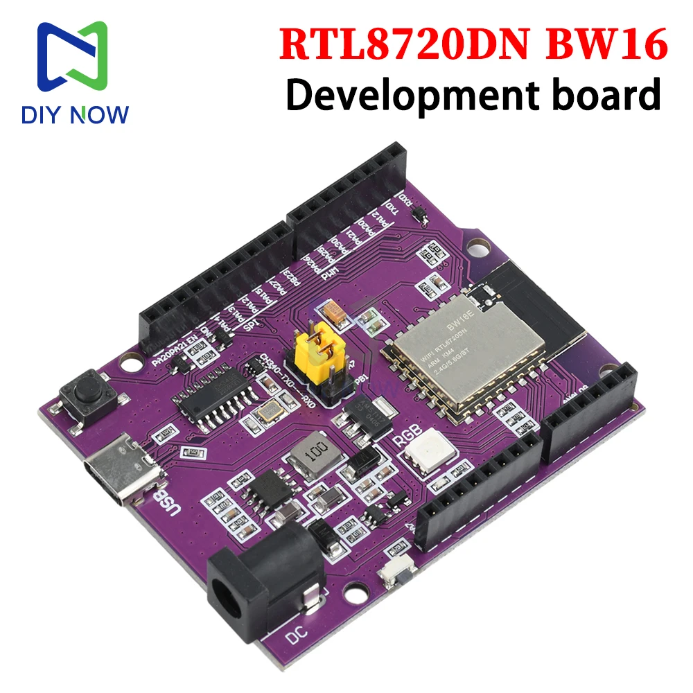 BW16 Development Board RTL8720DN Dual-band WiFi 5.0 Bluetooth Module USB TYPE-C Onboard PCB Antenna, IPEX Antenna