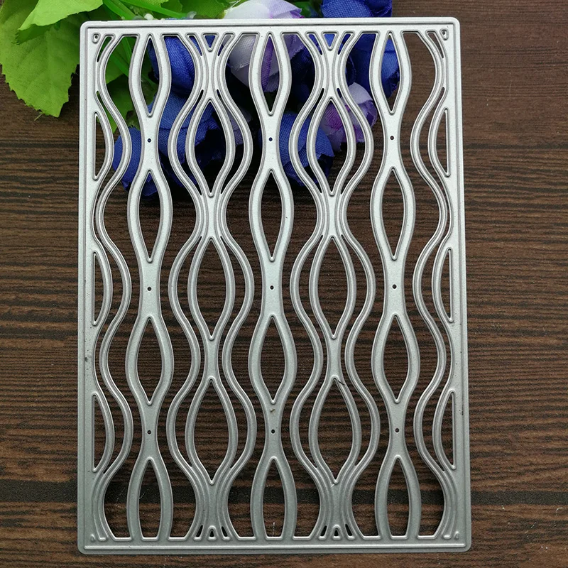 

wavy rectangle frame background Metal Cutting Dies Stencils For Card Making Decorative Embossing Suit Paper Cards Stamp DIY