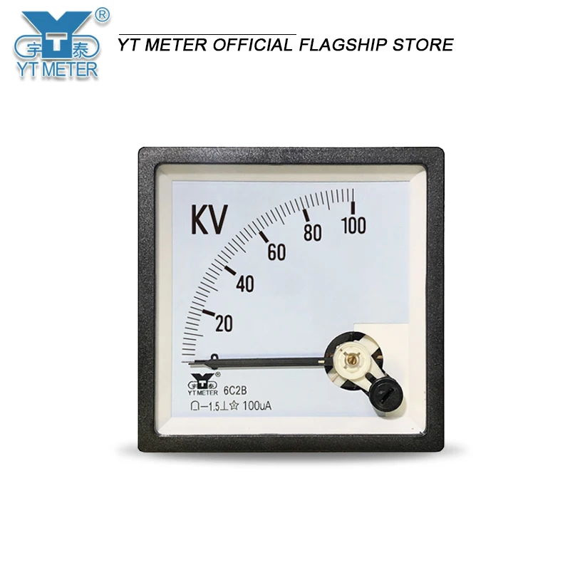 6C2B DC high voltage Voltmeter 5kv 10kv 15kv 20kv 30kv 50kv 100kv 150kv 200kv kilovolt meter 50ua 100ua DC