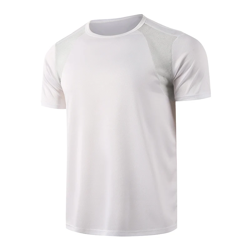 1/2-Piece Men's Summer Black And White Solid Color Quick Drying Sports Short Sleeved Loose And Breathable Sports Running Trend
