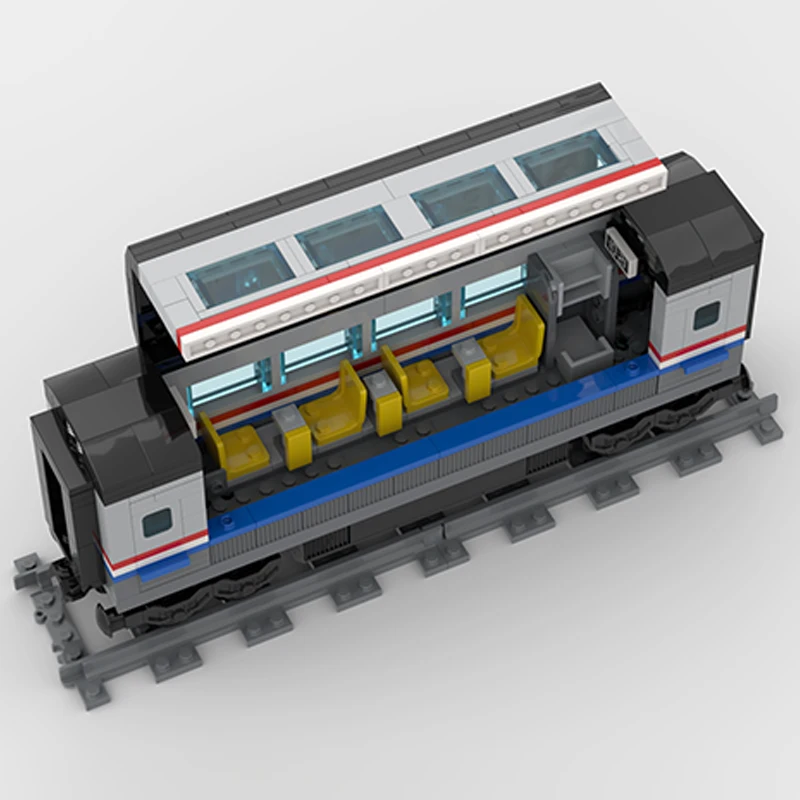 เมืองรถรุ่น MOC อาคารอิฐ Metroliner รถไฟเทคโนโลยี Modular ของขวัญวันหยุดประกอบของเล่นเด็กชุด