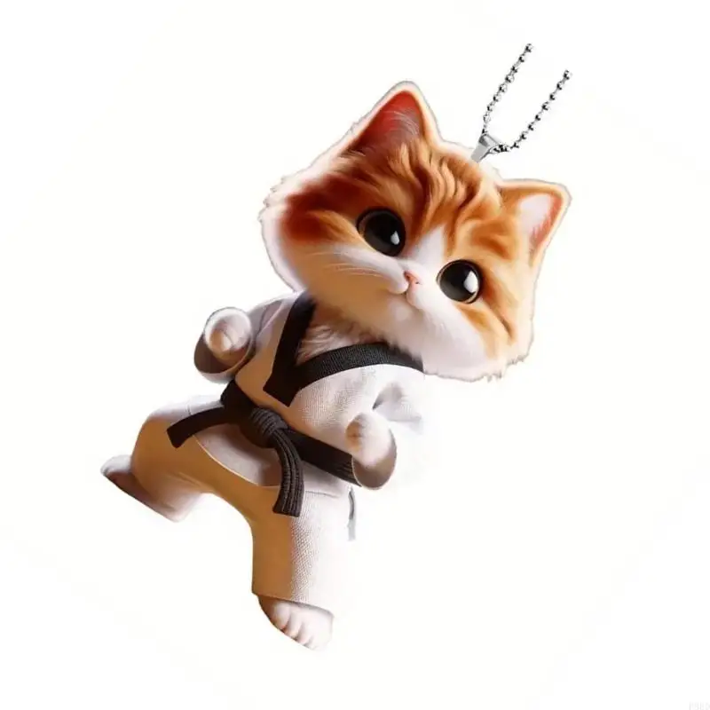 Textured Martial Arts Stylish Acrylic Automotive Decoration Animal Keychain