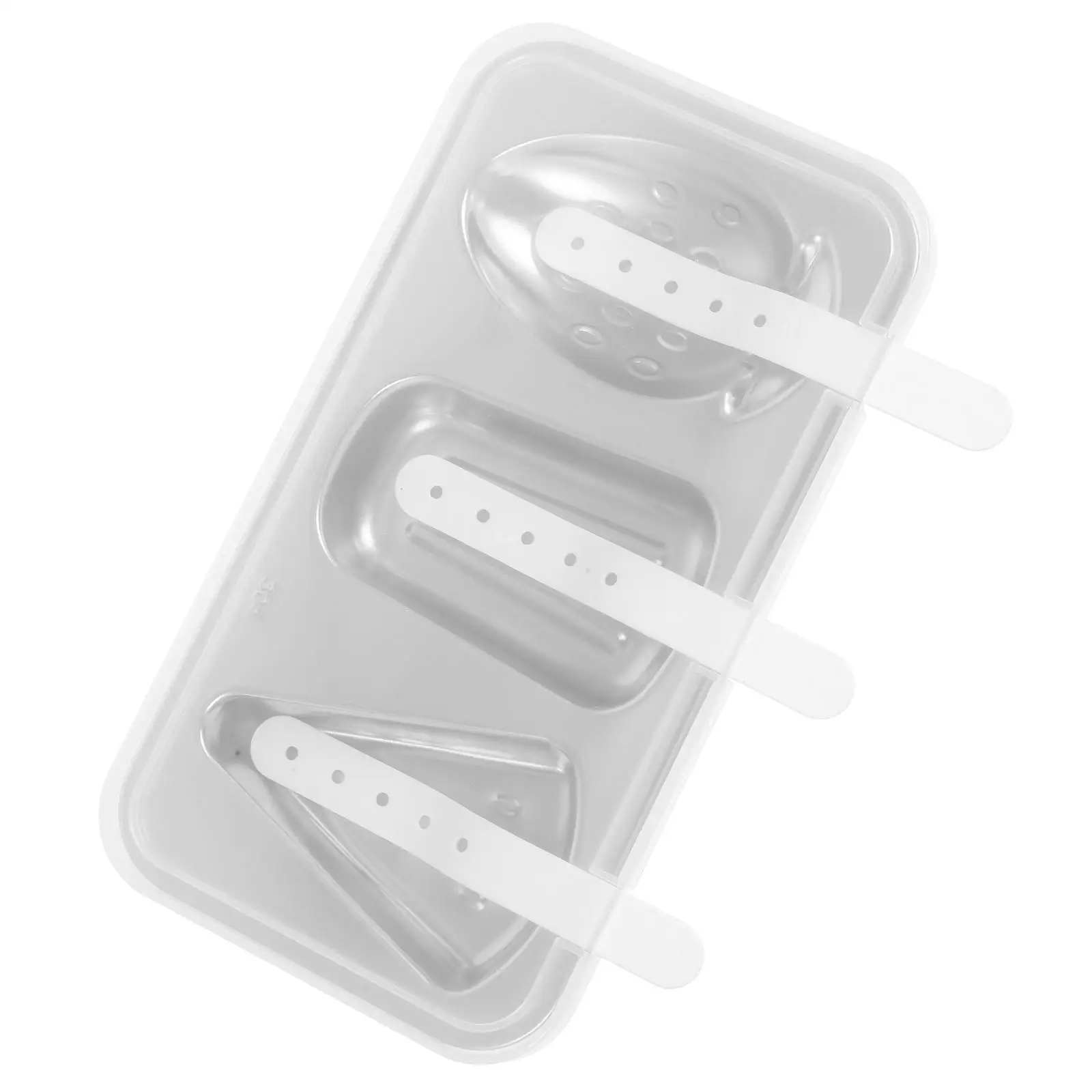 

Stainless Steel Ice Cream Mold Popsicle Maker Household Silver Plastic DIY Tray Molds Kids Summer Fruit Juices Yoghurt Safe