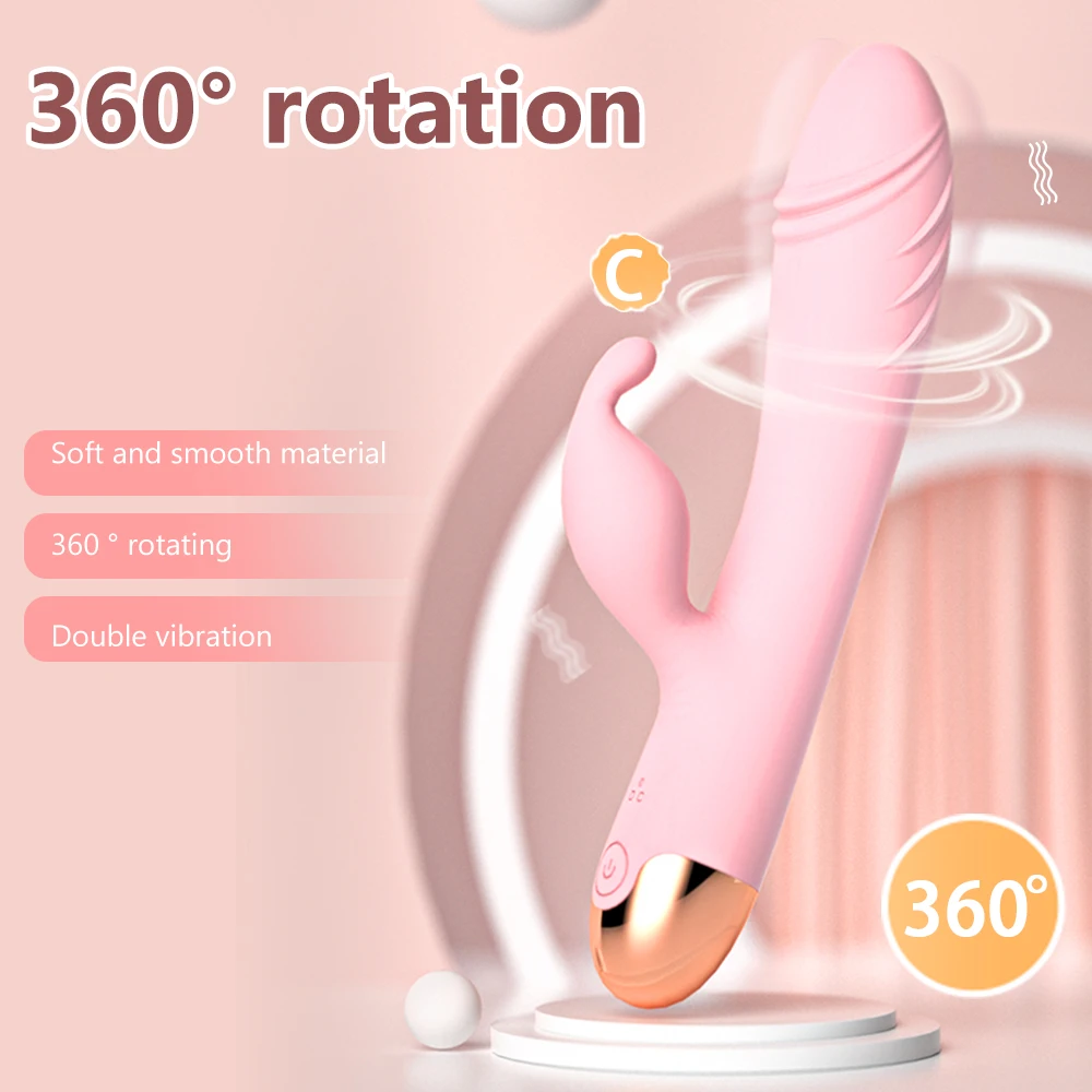 360° Rotating G Spot Vibrator For Women Dual Vibration  Dildo Female Vagina Clitoris Massager Sex Toys For Women Adult Toys