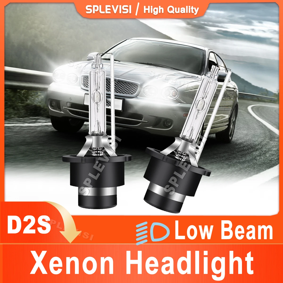 

2x Xenon Lamp D2S 70W 9000LM HID White Fit For Jaguar X-Type 2001 2002 2003 2004 2005 2006 2007 2008 2009 Headlight Low Beam