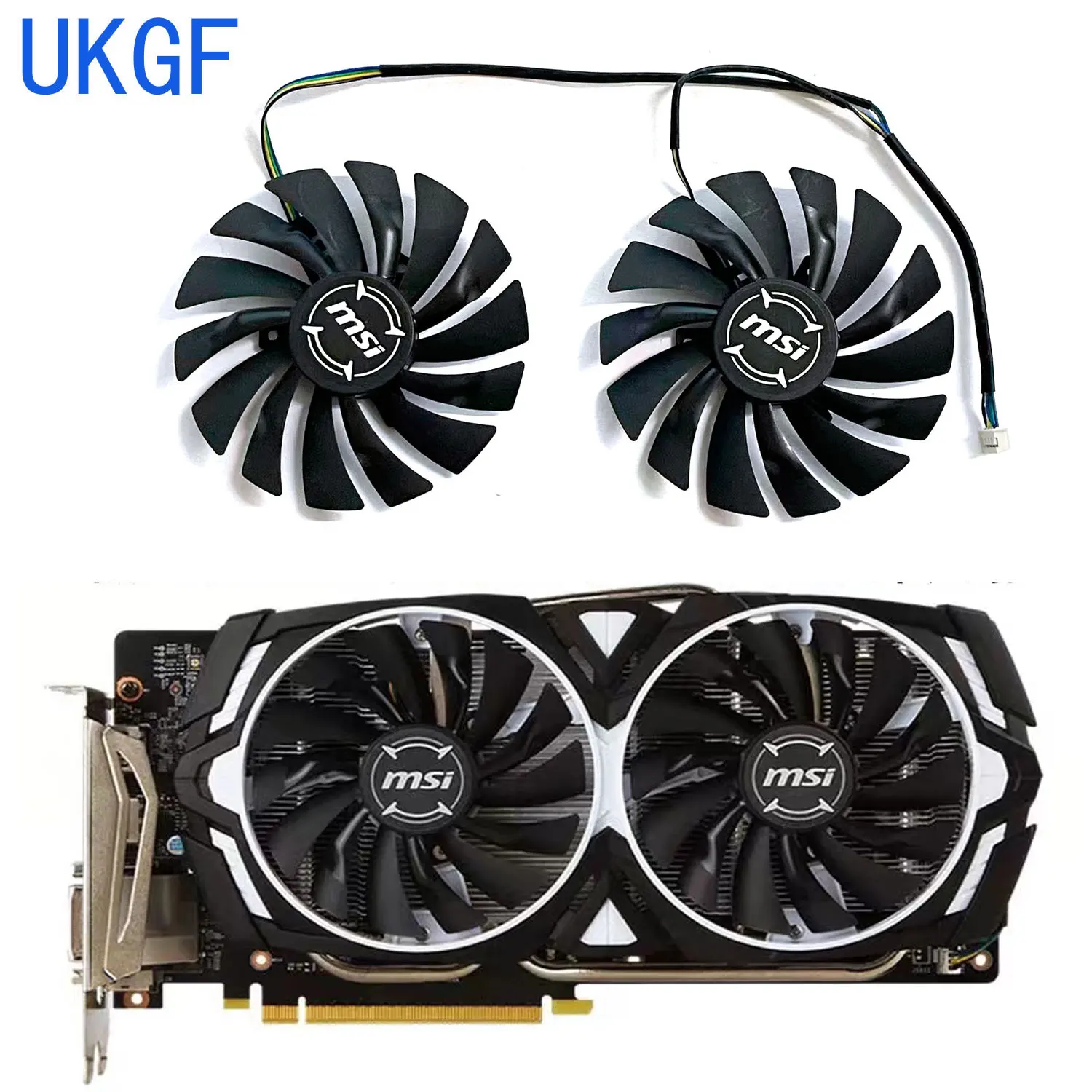 

Brand new 95MM 4PIN PLD10010S12HH suitable for MSI Radeon R9 380 Armor 2X GTX 1060/1070/1080 TI RX 470/570 RX580 graphics card