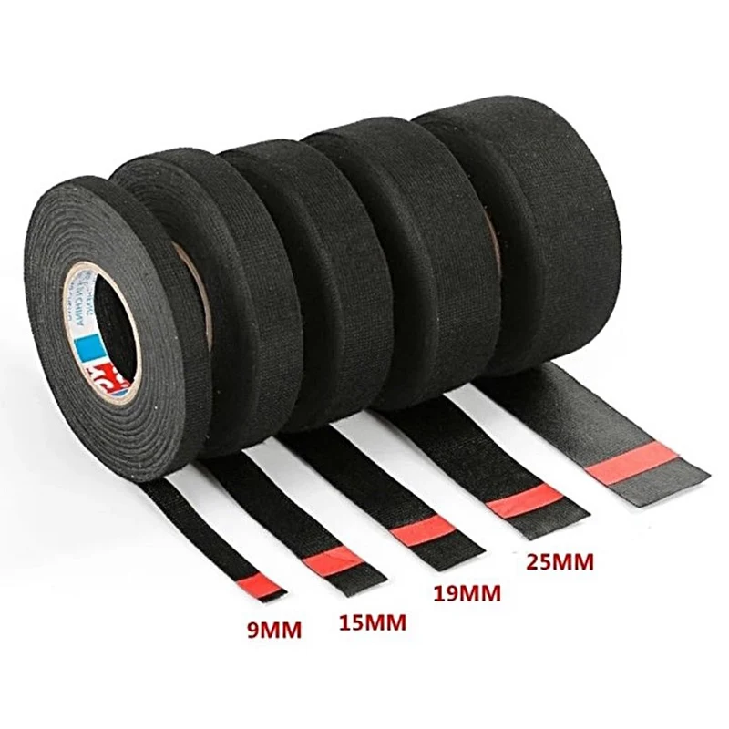 15m Adhesive Cloth Automotive Wiring Harness Tape Car Auto Heat Sound Isolation Adhesive Tape