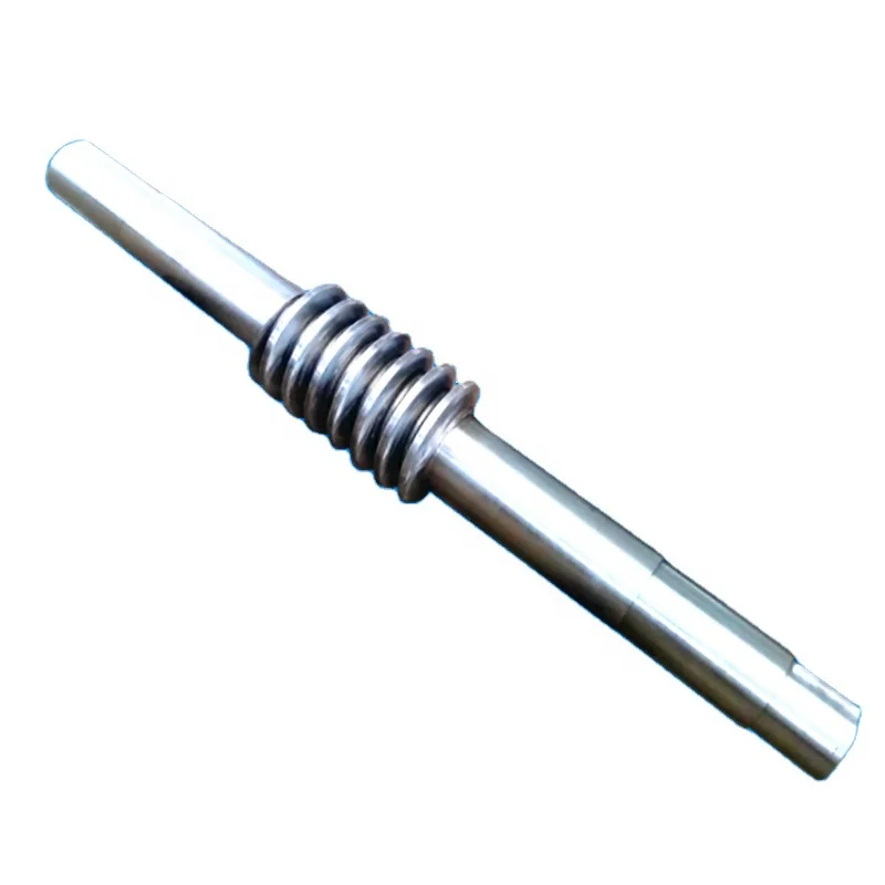 4140 CNC Machining Forged Steel Large Worm Gear Shaft