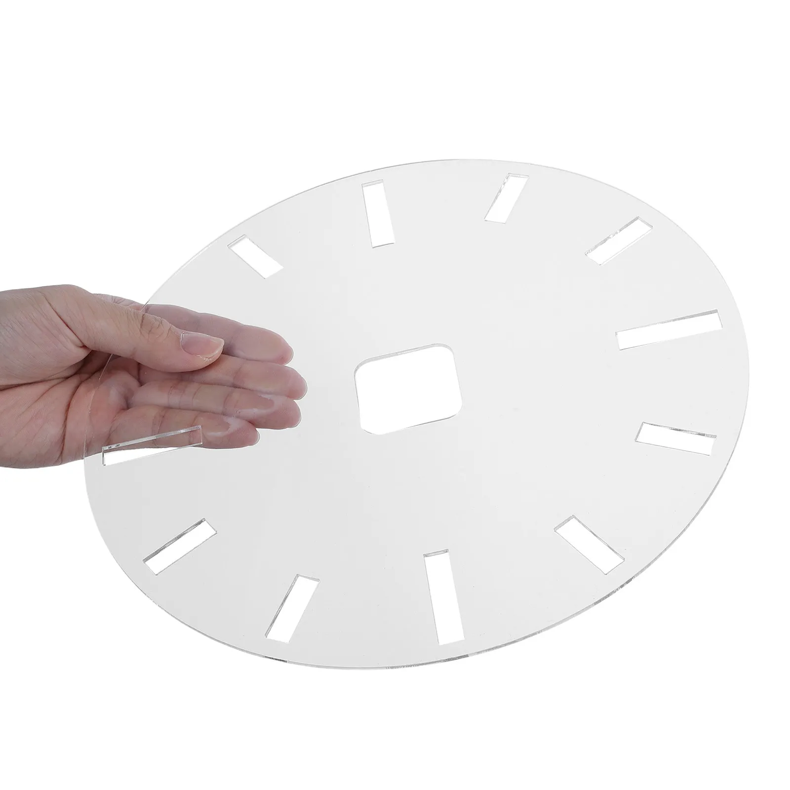 Acrylic Clock Face Template 10 Circle Router Inlay Template DIY Wooden Clock Dial Mold for Precise Hole Alignment