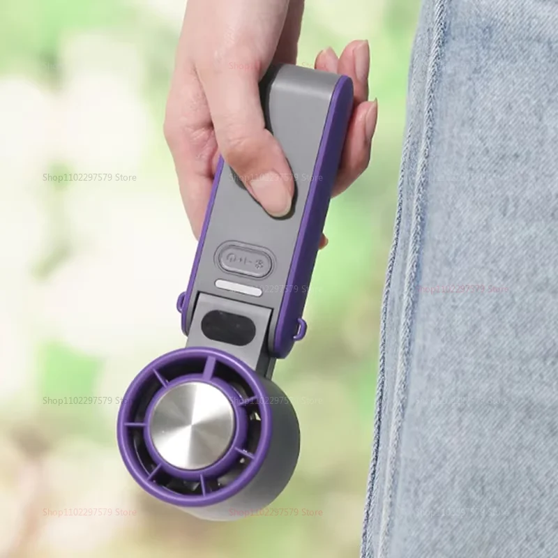 مروحة محمولة قابلة لإعادة الشحن قابلة للطي، مبرد هواء صغير محمول بقدرة 3600 مللي أمبير في الساعة، رياح توربو صامتة بدون خطوات لأحداث التخييم والسفر في الهواء الطلق