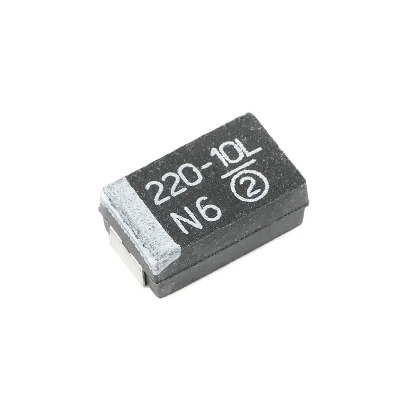 10 قطعة CASE-D_7343 SMD مكثفات التنتالوم 220 فائق التوهج (227) ± 10% 10V 293D227X9010D2TE3