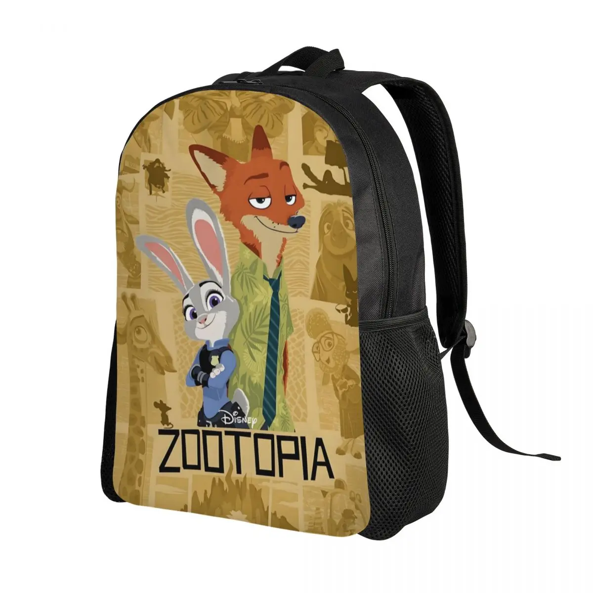 Custom Zootopia Classical Anime Travel Backpack Men Women School Laptop Bookbag Cartoon Movie College Student Daypack Bags