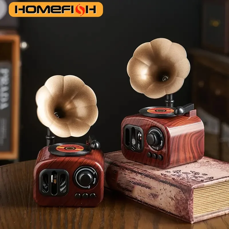 Vintage Gramophone Music Box Home Decoration Photography Props Indoor Artwork Holiday Gift