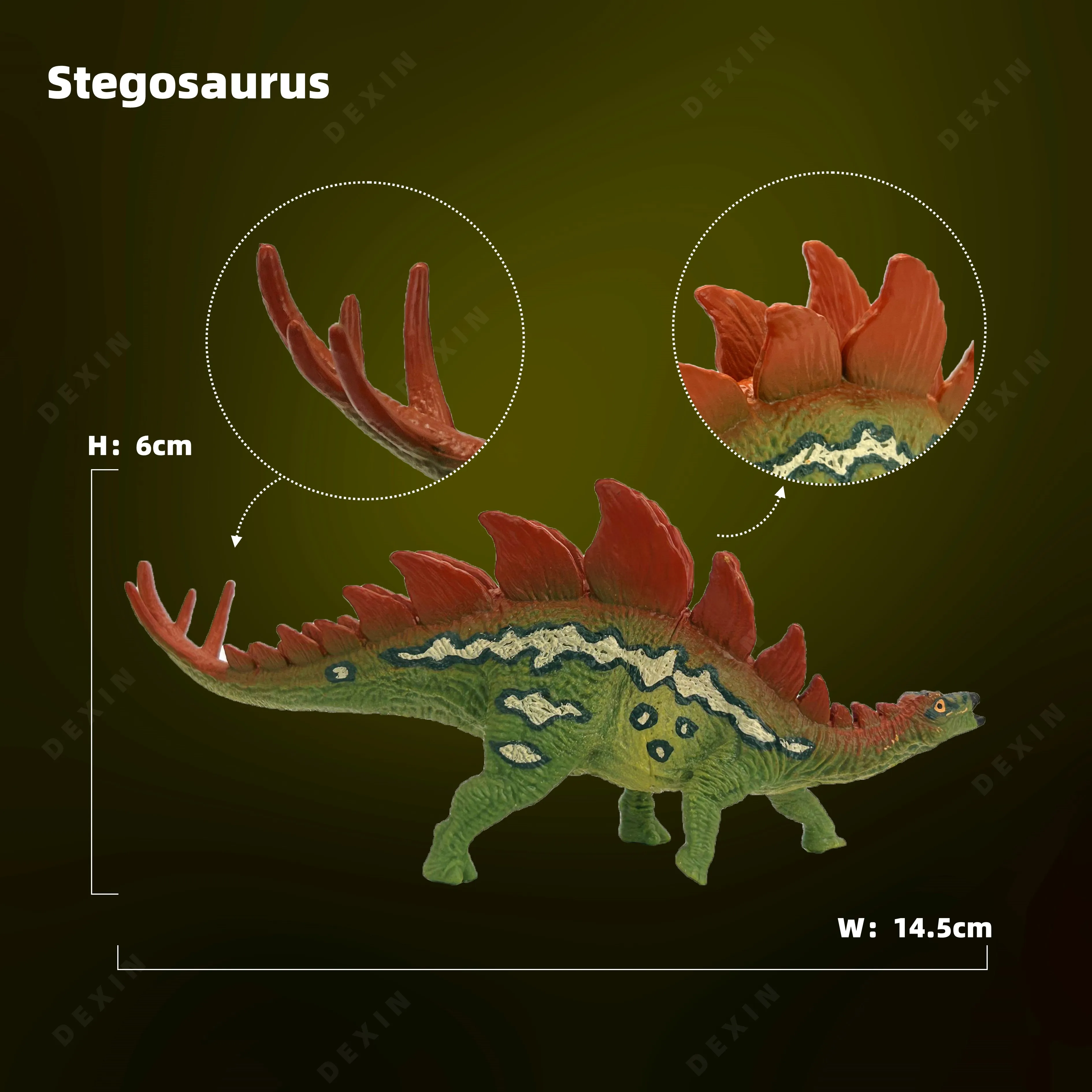 

New Jurassic Stegosaurus Jurassic Park Movie Static Model Animal Decoration Collect Halloween Christmas Birthday Gift KidsToy