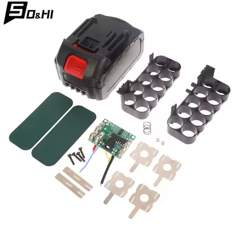 1Set Power Tools Case BMS 21V Battery Storage Box For Wireless Electric Angle Grinder Cutting 18650 Battery Case Without Battery