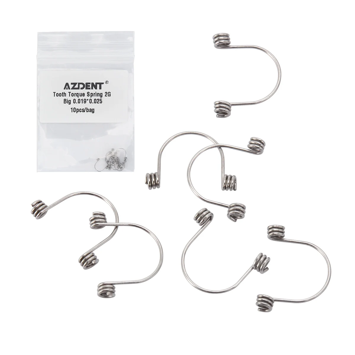 10Pcs/Bag Dental Torque Torquing Spring Orthodontic Anterior Torque Spring Auxiliar de torque Warren Spring for Bracket Archwire