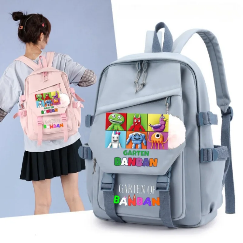 The New Class Class Garden Game Junior High School Student Bag Children's Cartoon Cute Backpack Is Light and Practical