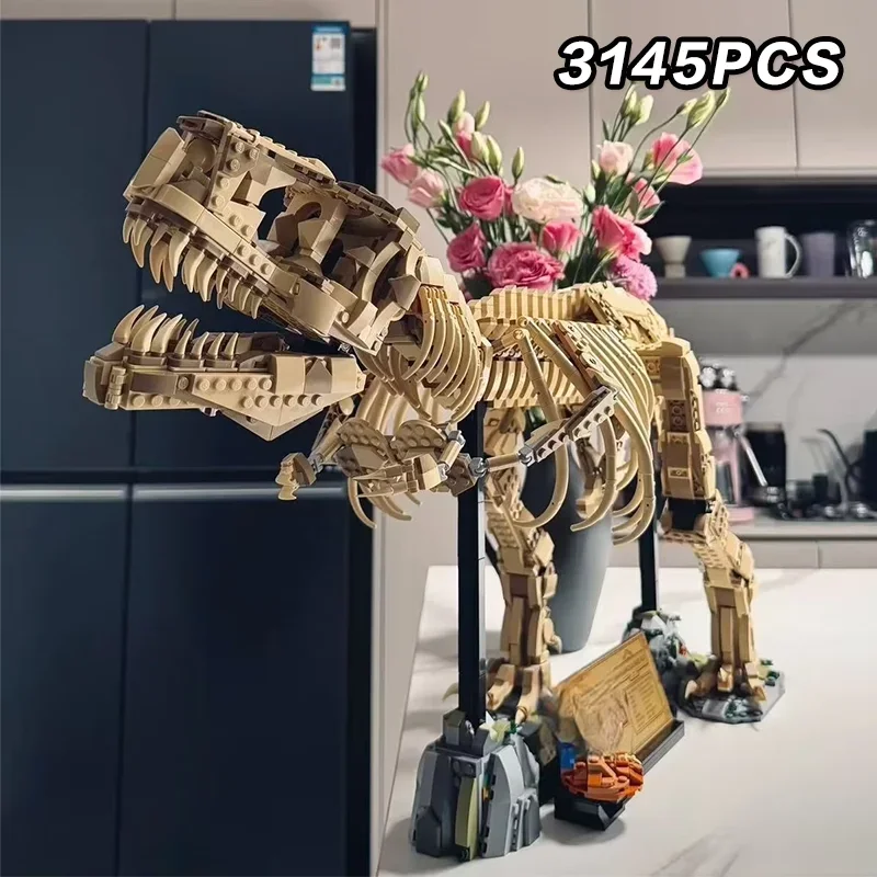 

GSF 2025 New Dinosaur T-Rex Fossils Tyrannosaurus Rex Building Blocks Dinosaur World Park Toys for Kids Boys Birthday Gifts