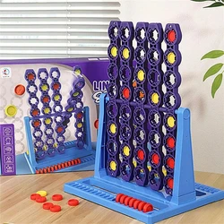 Juguete educativo de ajedrez para niños, juego de mesa de rompecabezas, Línea 4, juguete familiar clásico, tablero de conexión Vertical azul, Damas