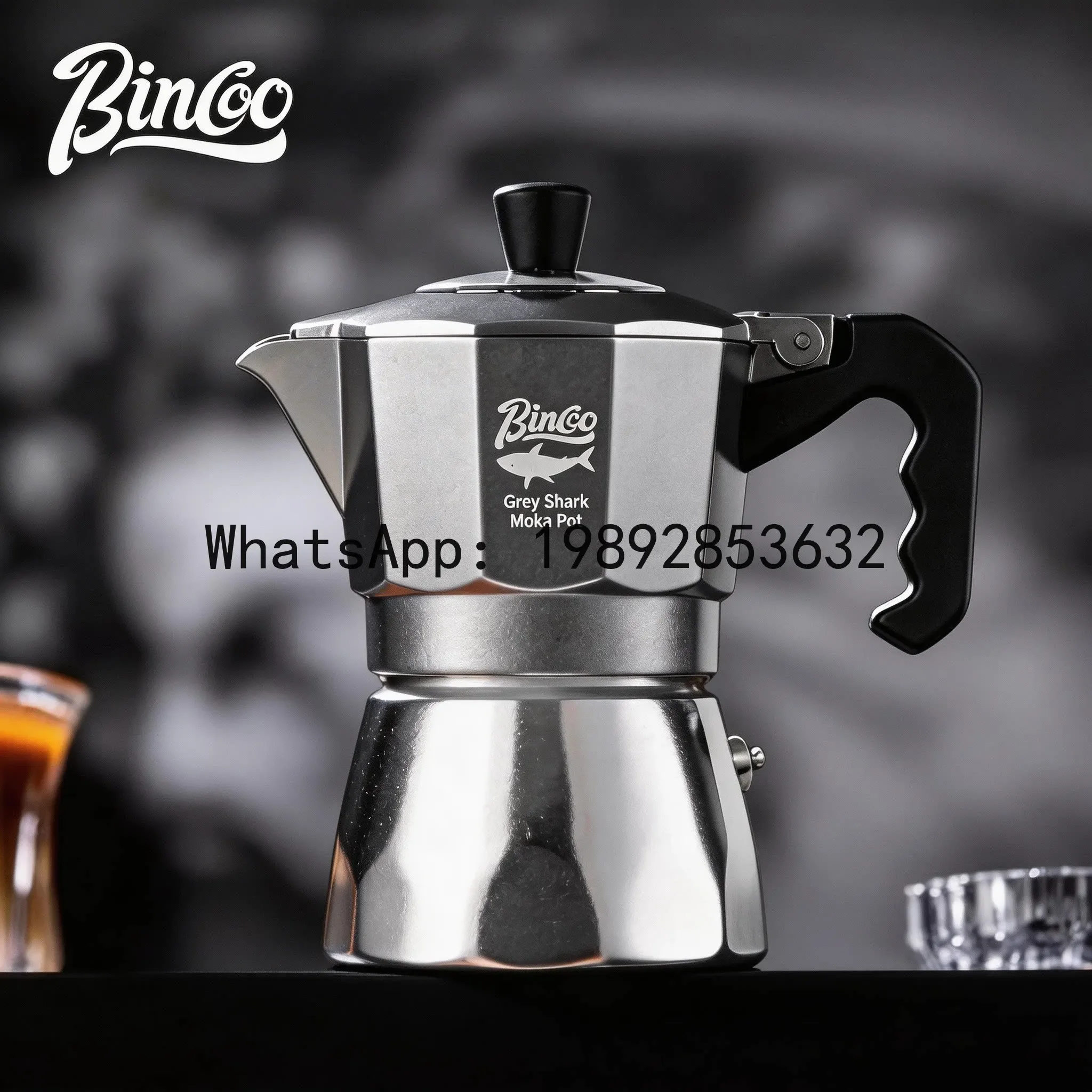 

double valve mocha pot electric heating stove household hand-cranked Italian coffee machine small