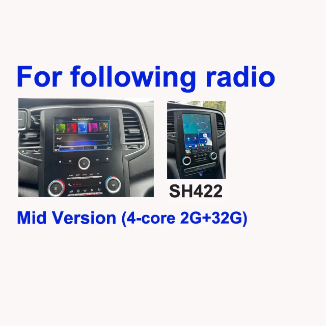 SINOSMART 9,7” matzwart verticaal scherm Android voor Koleos / Talisman / QM6 / SM6 / Megane 4 (2016–2022) Ondersteunt CarPlay