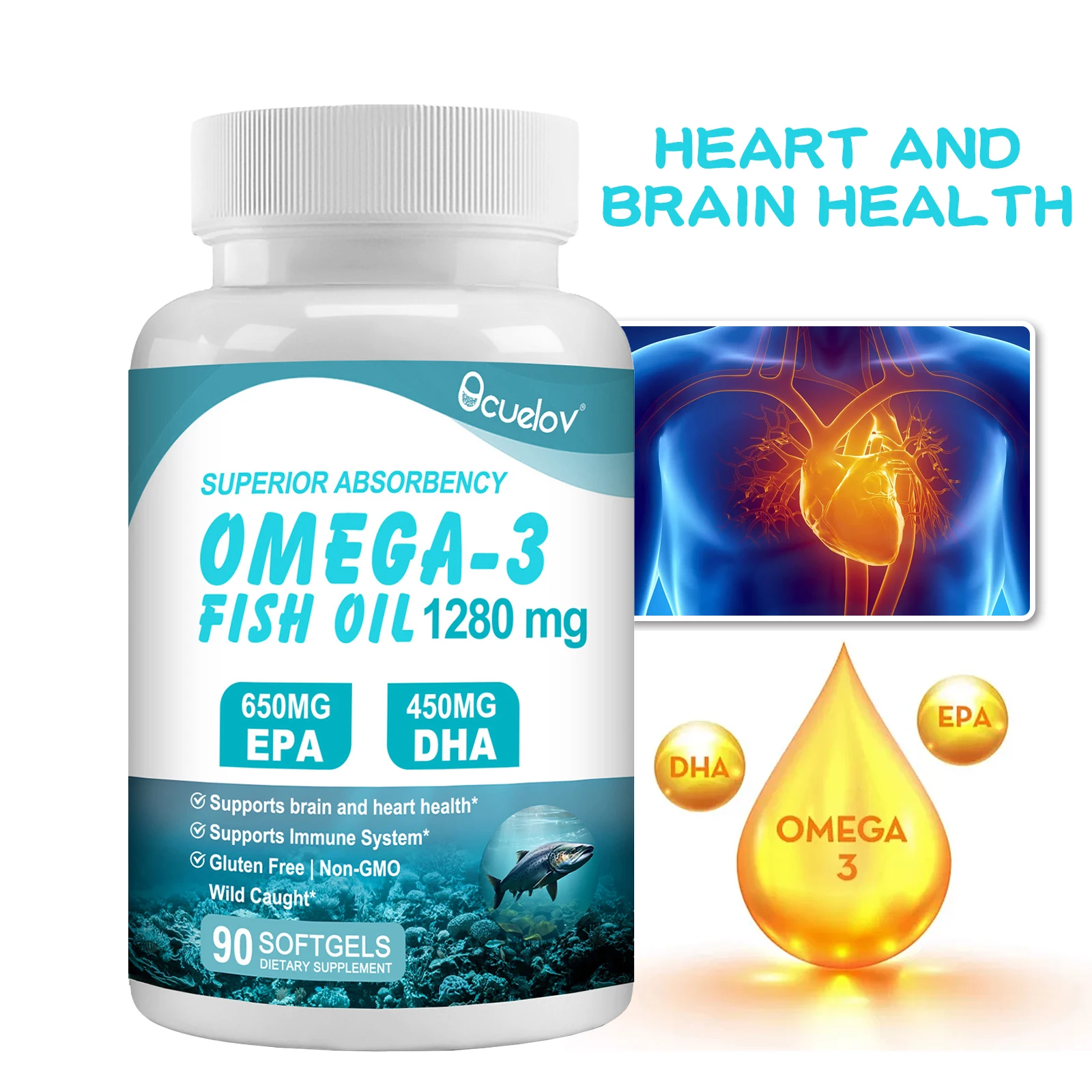 Omega 3 Fish Oil Su… - image