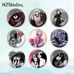 2023 New Jeff and Jane The Killer Badge Brooch Horror Art Pin Backpack Decoration Pins Round Jewelry Women Gift