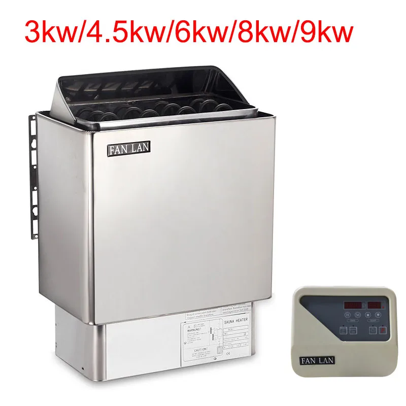 9kw Sauna Heater 220V 380V Sauna Steam Generator Home Use Heating Furnace Room Dry Equipment With Controller