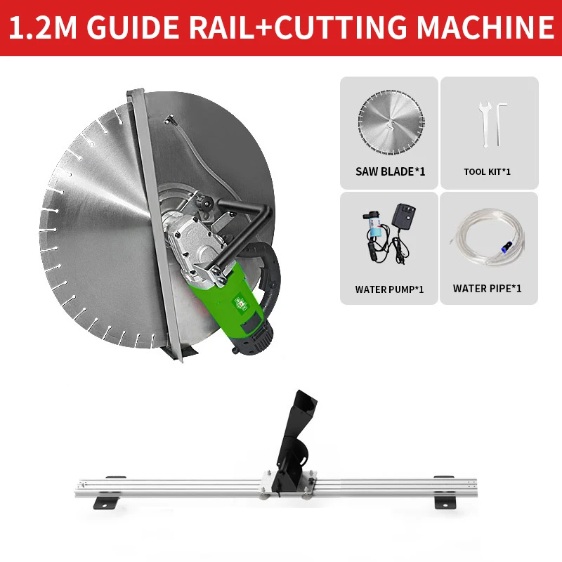 Imagem -03 - Máquina de Corte de Parede Totalmente Automática Máquina de Sulco de Concreto Reforçado de Aço Porta e Janelas de Entalho com Trilho Deslizante