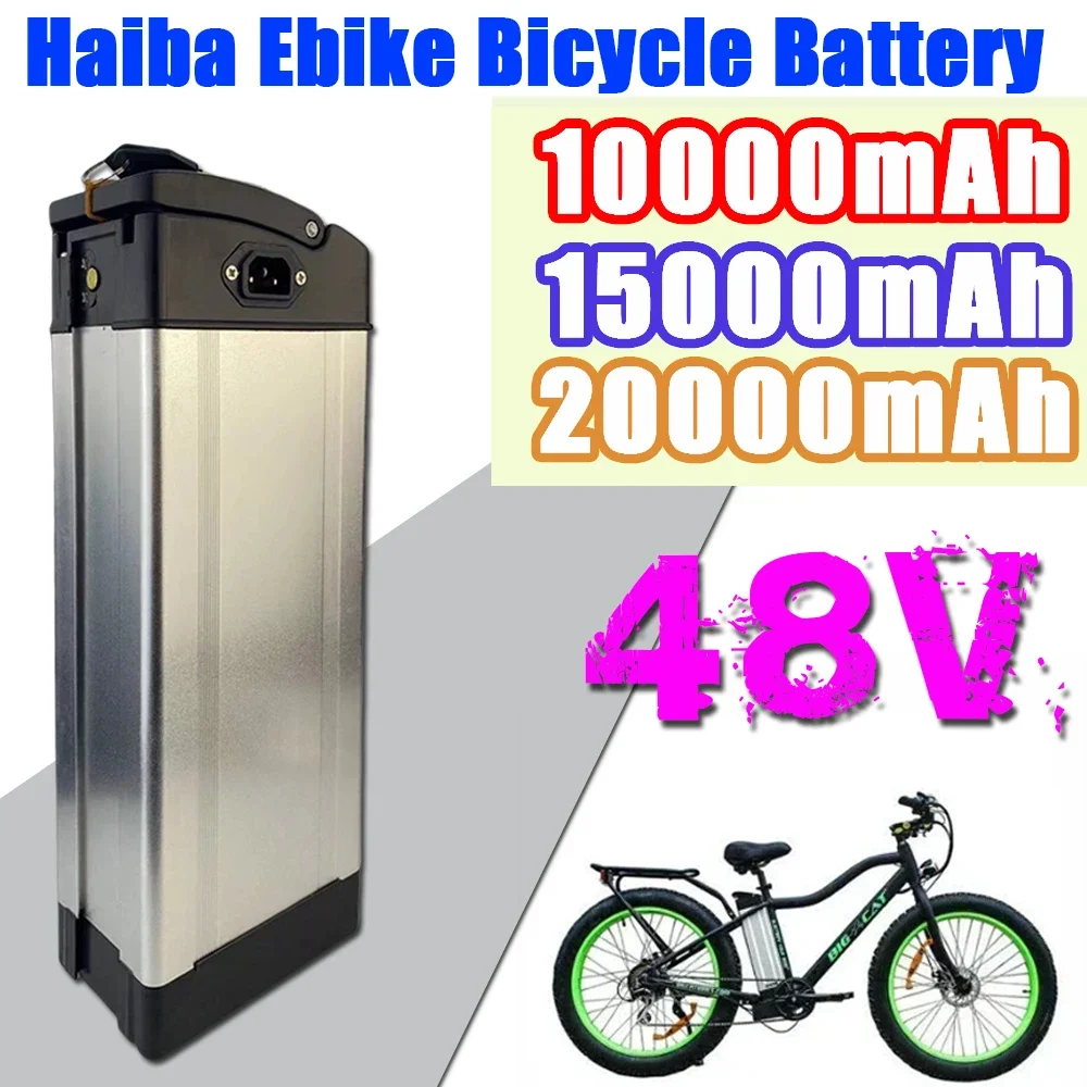 For HaiBa 48V Ebike Battery Pack 20/15/10Ah Shengmilo MX20 Folding Fat Tire Snow Bike Electric Bicycle