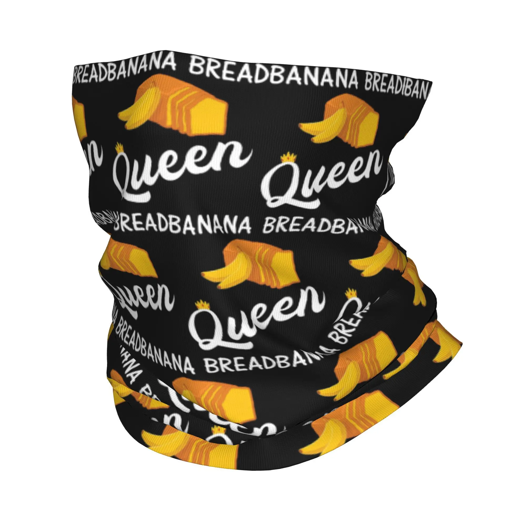 Baking Banana Bread Queen Bandana Neck Gaiter Syal Bungkus Cetak Hiasan Kepala Multifungsi Lari untuk Pria Wanita Dewasa Dapat Dicuci