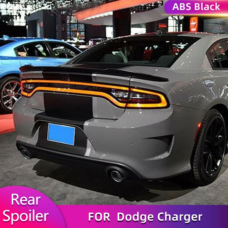 ABS Gloss Matte Black Rear Trunk Spoiler Wing for Dodge Charger Sedan 4-Door 2015-2021 Car Rear Trunk Boot Lid Wing Lip Spoiler