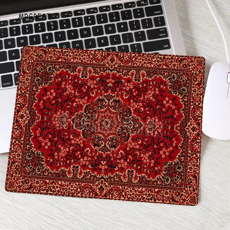 Xgz Persian Rug Large Pattern Cup Mouse Mat Mini Woven Mousepad Home Desk Decoration Craft Retro Tassel Mats 250x290x2mm