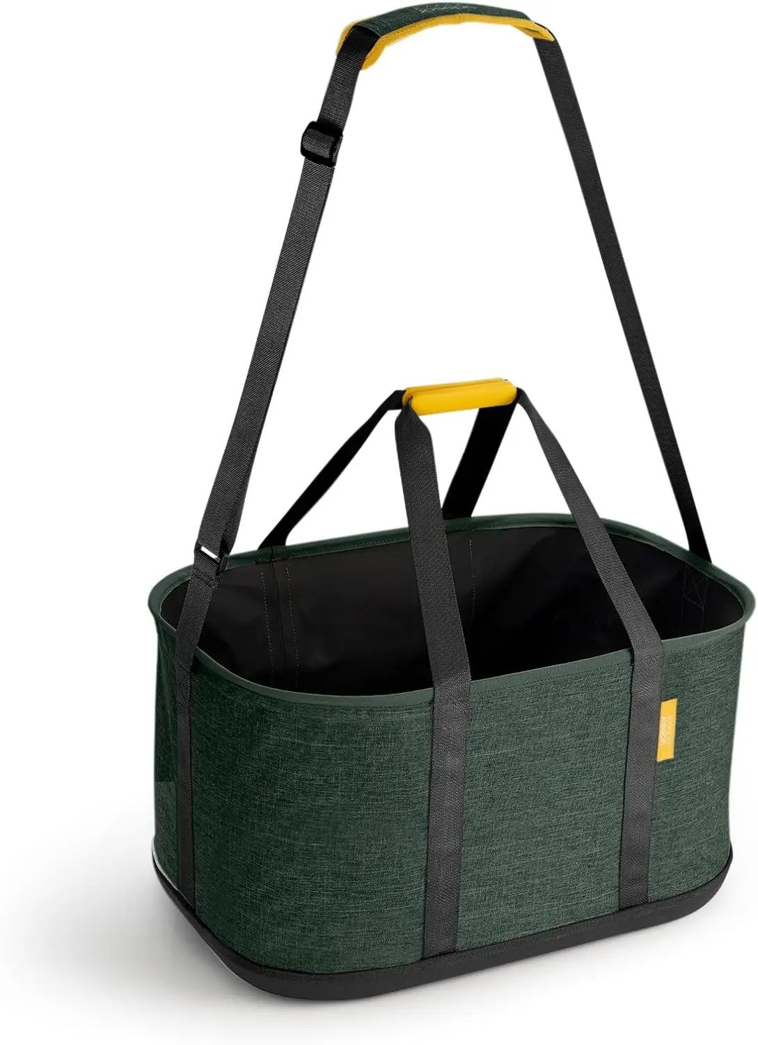 

Collapsible 45L Outdoor Laundry Basket with Shoulder Strap, Durable Waterproof Fabric in Dark Green