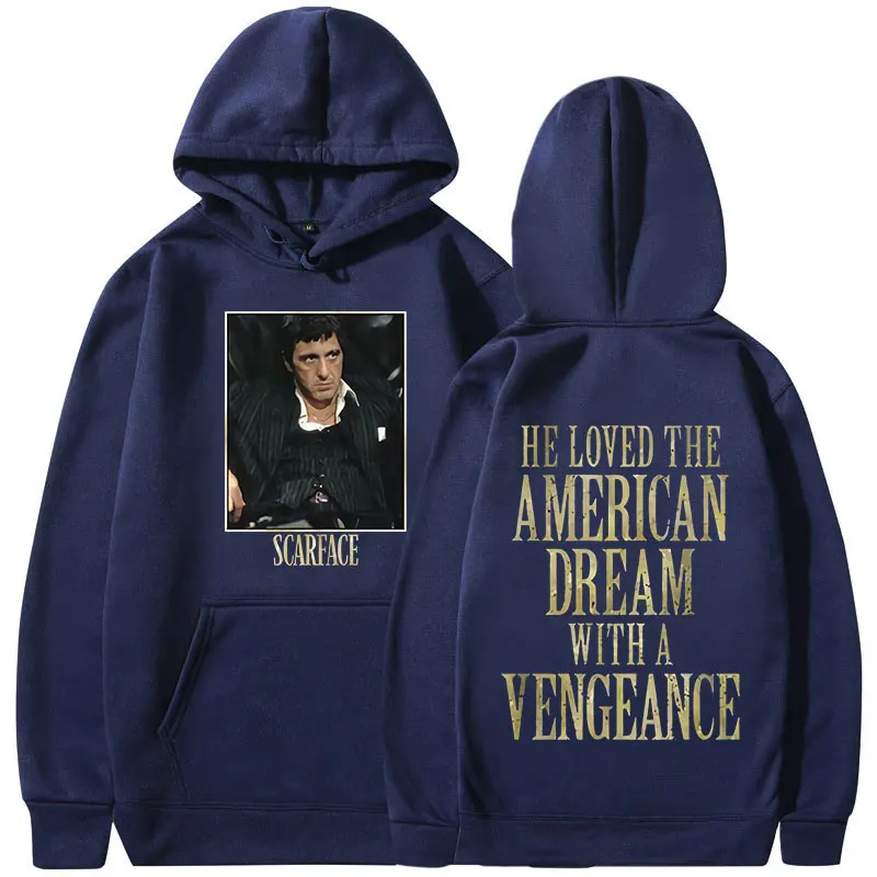 Classic Gangsters Movie Scarface Hoodies Tony Montana Al Pacino Sweatshirts Men Women Hip Hop Vintage Gothic Oversized Pullovers