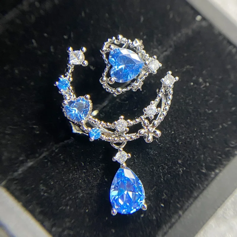 MDLFES Moiss1n الماس نمط الزبرجد القلب الدائري الحلو كول هوت كوتور المد كول نهاية مفتوحة مؤشر الدائري #5