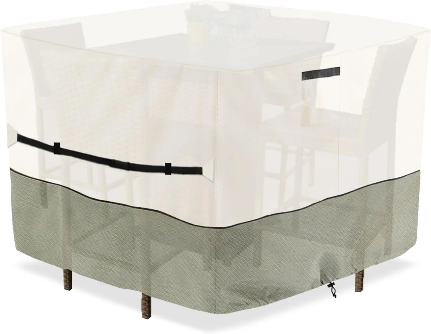 

Square Patio Furniture Cover for 5-Piece Bar Height Patio Dining Set Covers,100% Waterproof Outdoor 66 Inch Square High Wicker B