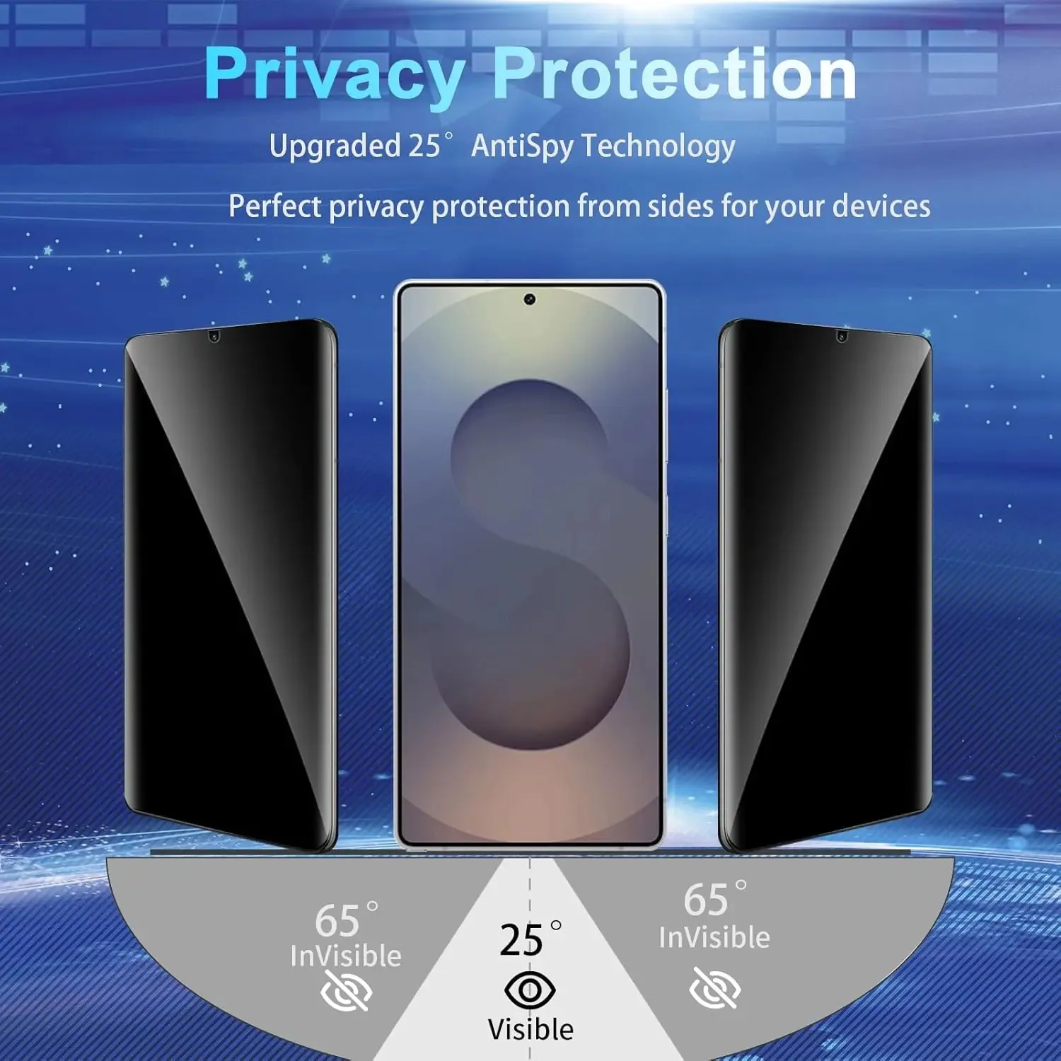 4 قطعة واقي للشاشة من الزجاج المقسى مضاد للنظر لهاتف ZTE Nubia RedMagic 8 8S 9 9S 10 10S 11 Pro Plus 5G بالموجات فوق الصوتية بدون غبار