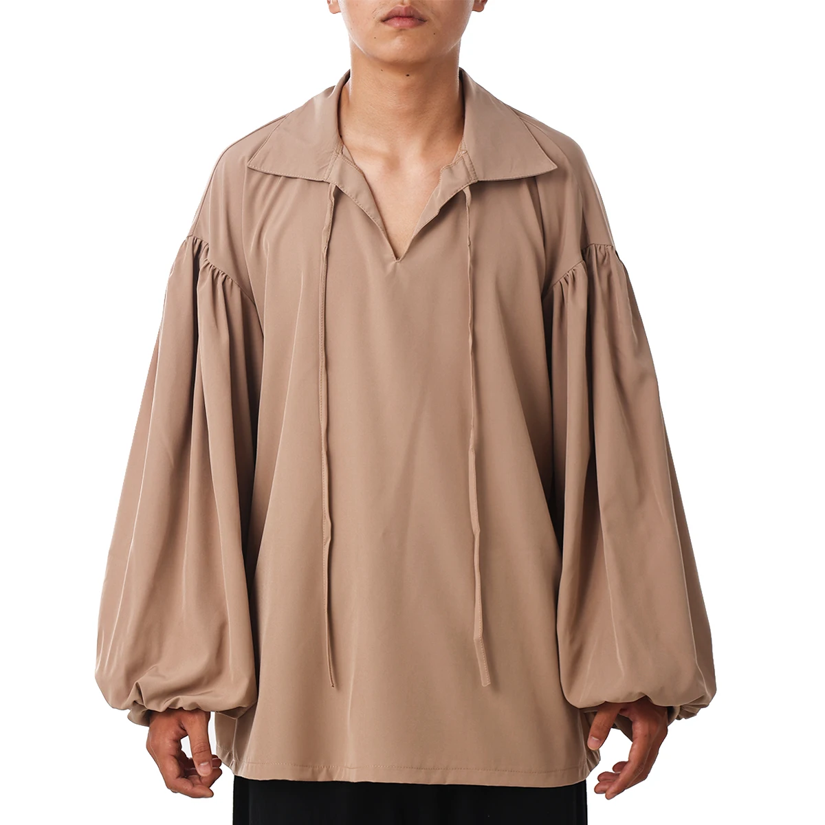 Camisa masculina pirata larp hallween medieval renascentista roupas vintage vampiro príncipe traje