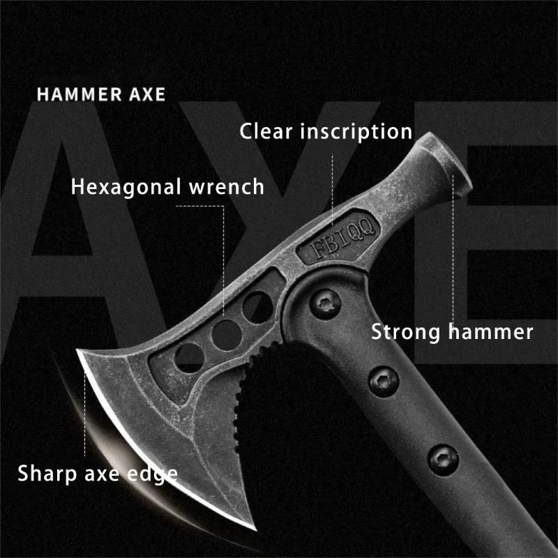 Taktisch Beilachsen Überlebenswerfen Hatchets mit Hülsen tragbare Campingachsen für Spalten von Holz Freien dauern