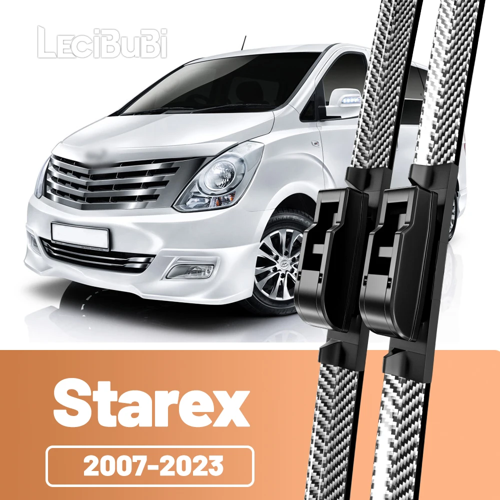 2 stücke Frontscheibe Scheibenwischerblätter Carbon Faser Scheibenwischer Für Hyundai Starex H1 2007-2023 2014 2015 2016 2017 2018 2019